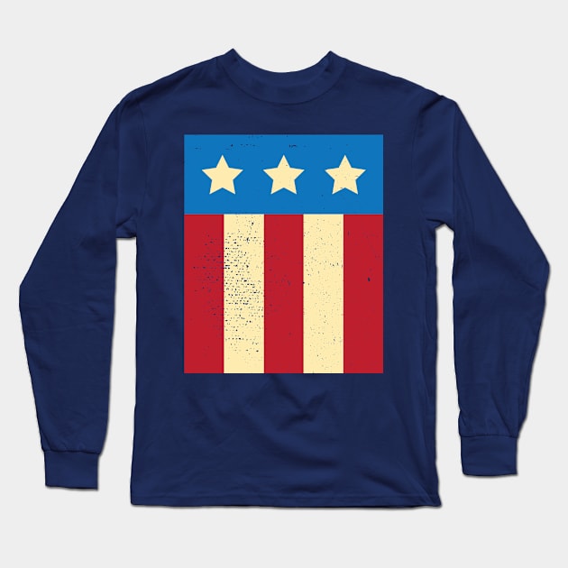 Vintage American Flag Long Sleeve T-Shirt by Kyle O'Briant